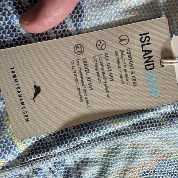 NWT Tommy Bahama Island Zone Polo Shirt Mens L Coasta Brava Performance UPF 30 - Picture 12 of 15